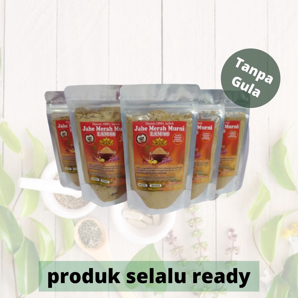 

Jahe merah murni tanpa gula 50gr