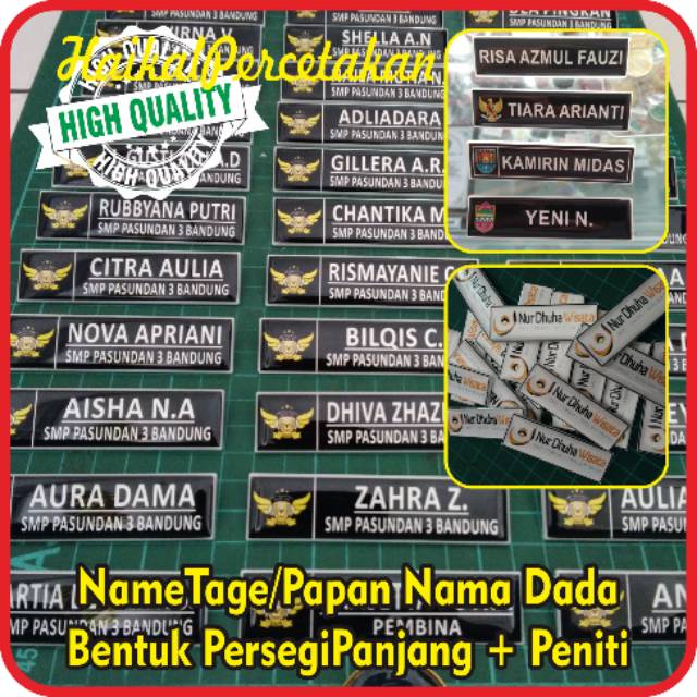 NAME TAGE AKRILIK ~ NAMA DADA AKRILIK PENITI