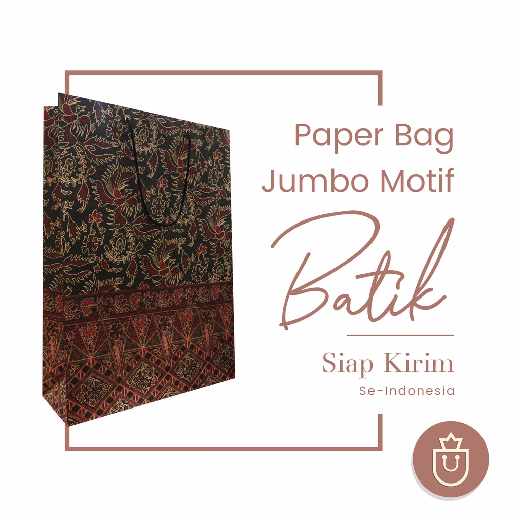 Paper Bag (Tas Kertas) Batik Jumbo | Cocok Untuk Kemasan Produk Fashion/Aksesoris Batik