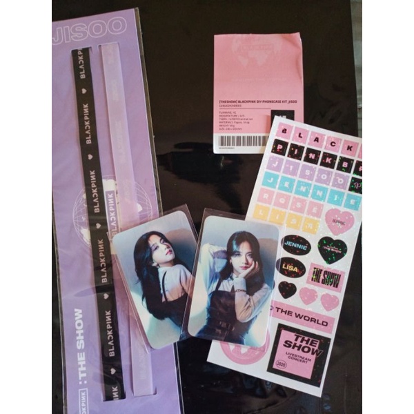 blackpink diy phonecase kit jisoo photocard pc