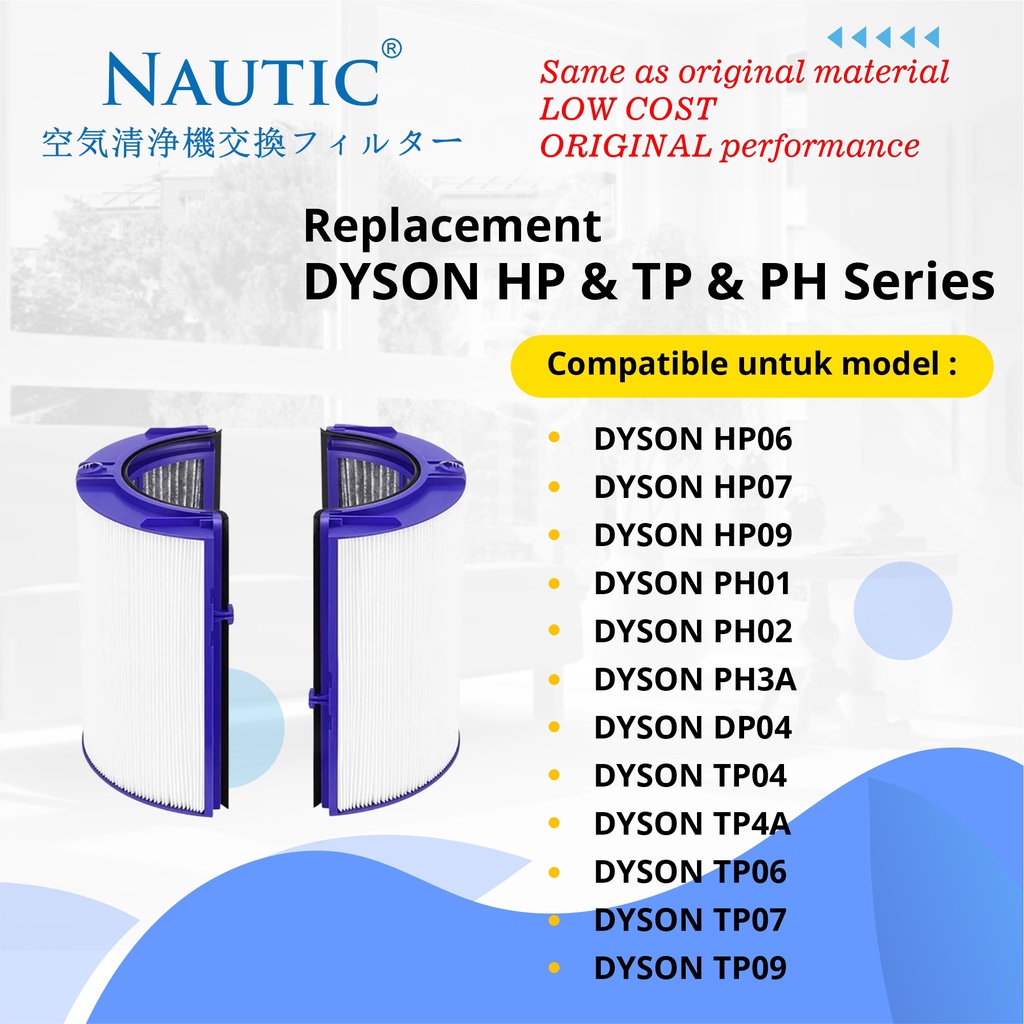 NAUTIC - Filter Replacement Dyson Purecoolink TP06 TP07 TP09 HP06 HP07 HP09