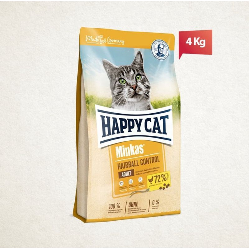 HAPPY CAT ADULT MINKAS HAIRBALL CONTROL 4KG- FRESPACK