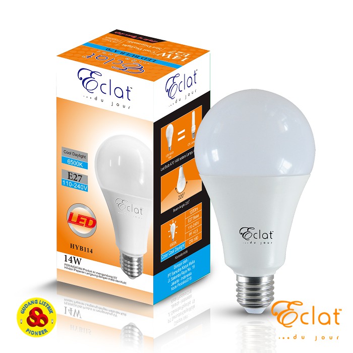 Eclat LED Bulb 14W Putih E27 Bohlam Lampu LED Bulb 14 Watt CDL 220V