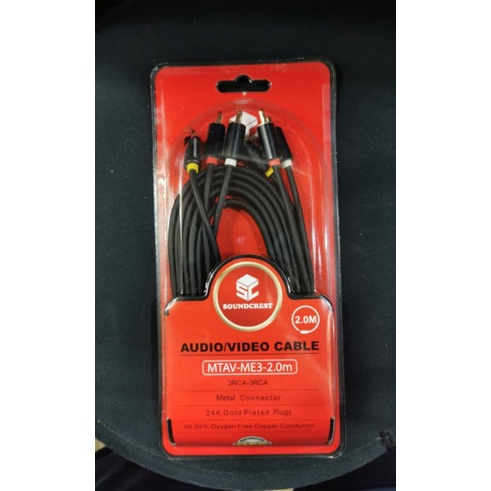 Kabel RCA 3 -3 3RCA - 3RCA Audio Video Cable 2m kualitas bagus