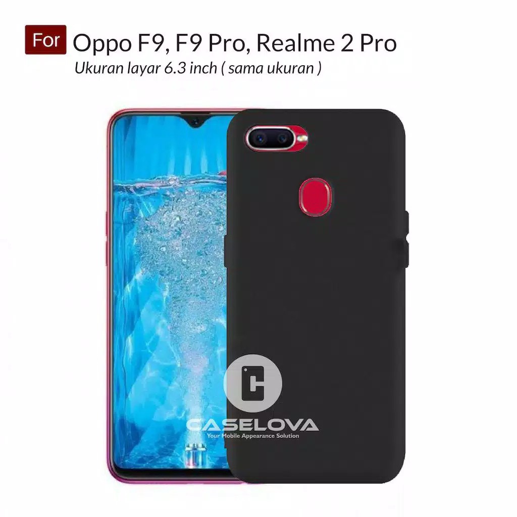 Case For Oppo F9, Oppo F9 Pro, Realme 2 Pro ( 6.3 Inch ) Softcase Ultraslim Black Matte