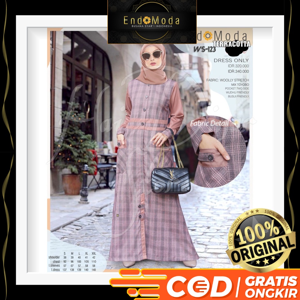 [Baru] Endomoda Gamis Muslimah ws 123 Ready