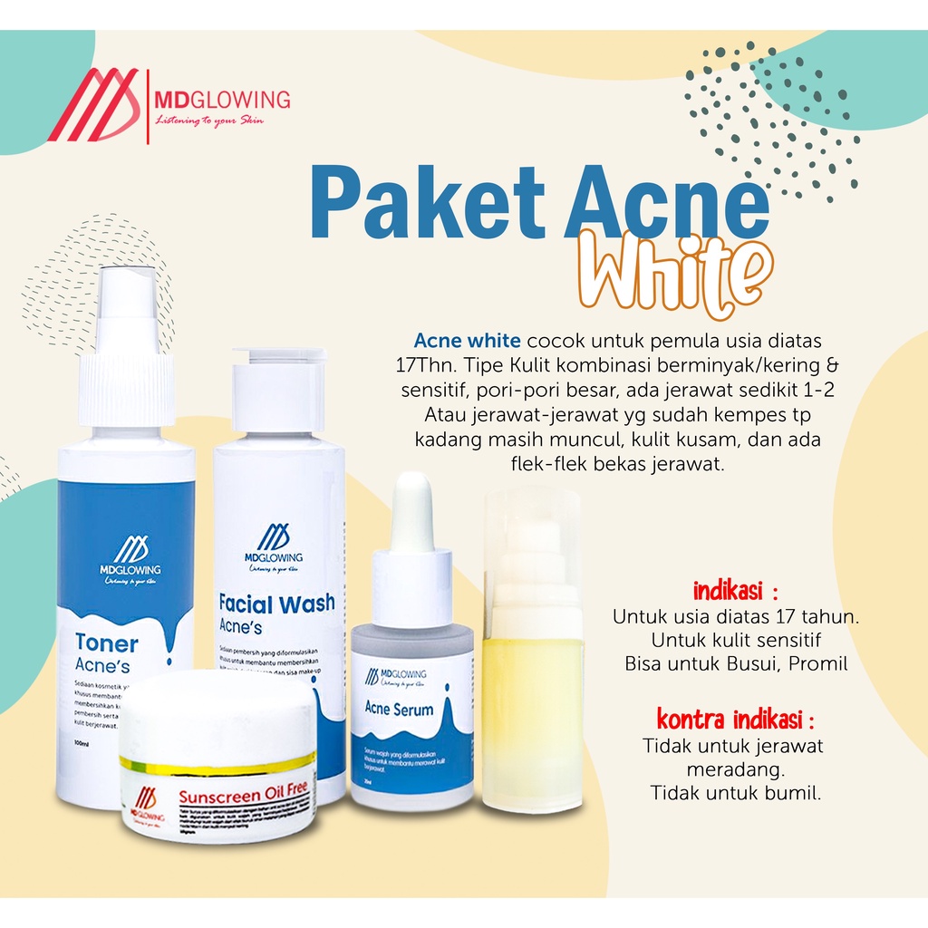 MD GLOWING – Paket Acne White by MD Glowing