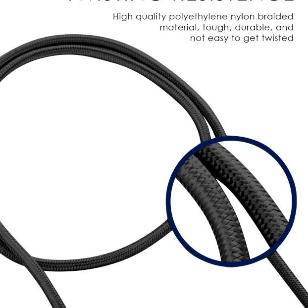 UNEED Nylon Kabel Data Type C 2M Max Current 2.1A - UCB01.1C