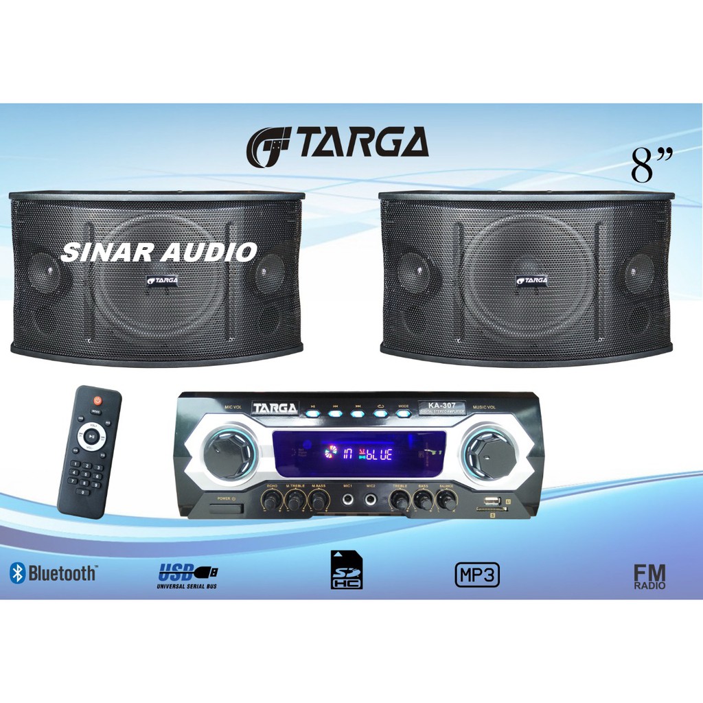 Paket Karauke TARGA 8 Inch Original Speaker