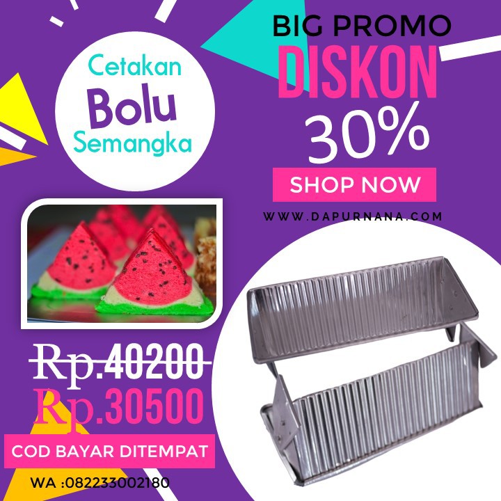 Cetakan Kue Bolu Semangka Kukus / Loyang Semangka Dapur Nana