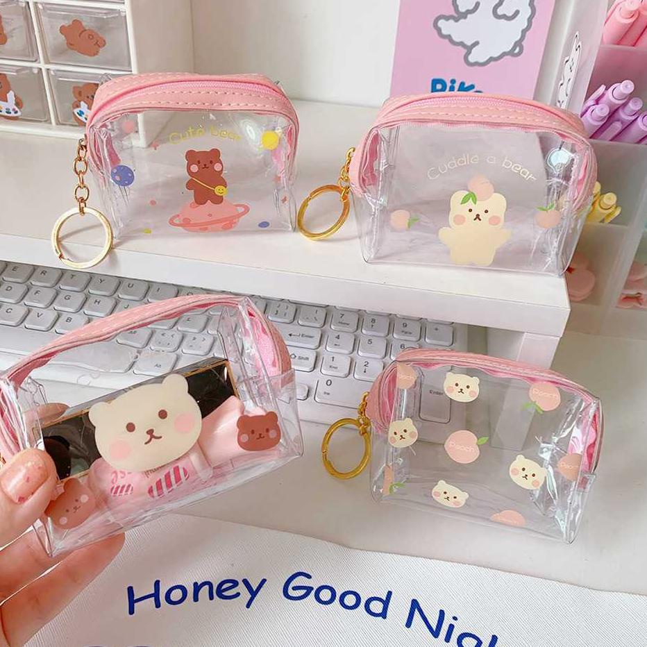 BRANDS FESTIVAL DODORY - HL0122 Pouch Transparan Mini Motif Lucu Serbaguna Dompet Ring Kosmetik Koin