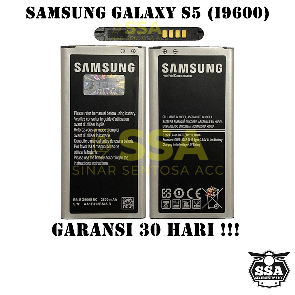 Baterai Original 100% Samsung Galaxy S5 i9600 EB-BG900BBC Batre Batrai Battery Batrei Batere Batu HP ORI GARANSI Awet