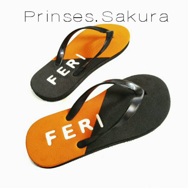 Sandal Custom Nama Sendiri maksimal 7 Huruf sendal custom nama bebas