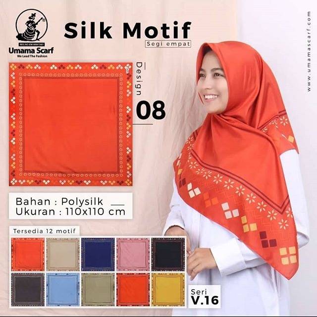 UMAMA SCARF, JILBAB MOTIF UMAMA,HIJAB UMAMA SILK MOTIF, HIJAB S4 UMAMA
