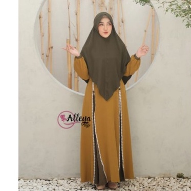 GAMIS SET KHIMAR ALLESYA BY ALLEYA RENDA S M L XL XXL OVERSIZE ELEGANT MODEL SET SYARI TERBARU