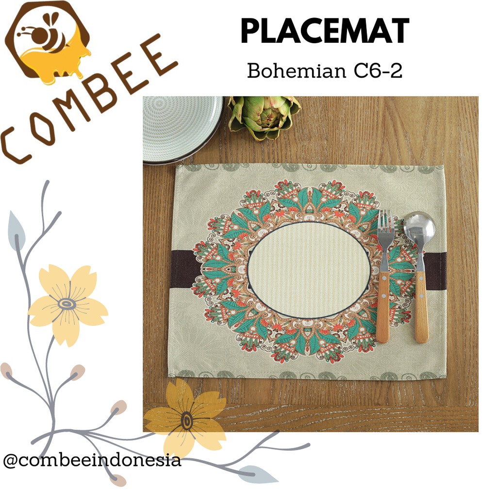 Taplak Piring / Place Mat / Tatakan Piring / Hiasan Meja Bohemian - C6