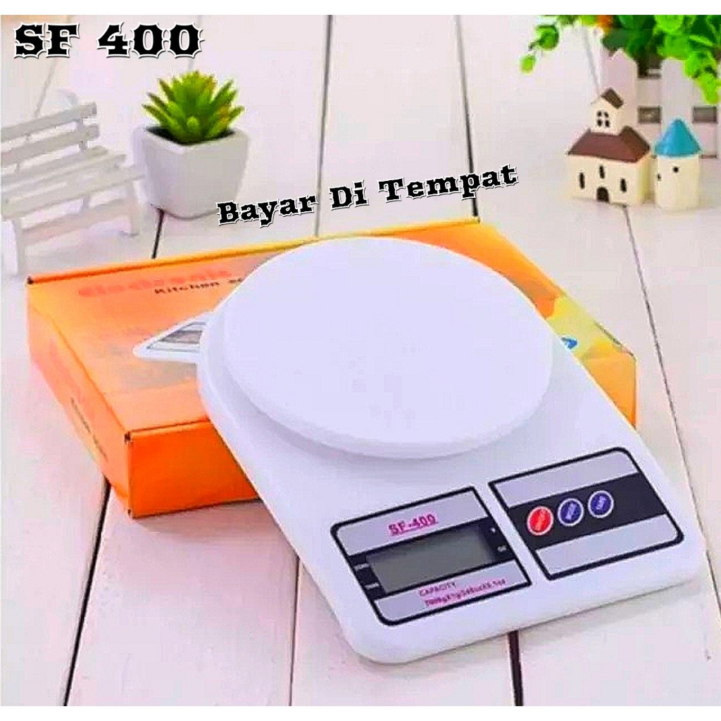 FREE BATRE + Packing Buble &amp; Dus [ COD ] Timbangan Buah Sayur SF400 Timbangan Serbaguna / Timbangan Dapur / Timbangan SF-400