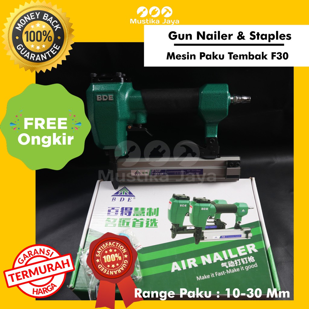 Gun nailer &amp; stapler F30/Air Nailer/Mesin Paku Tembak/Staples Angin