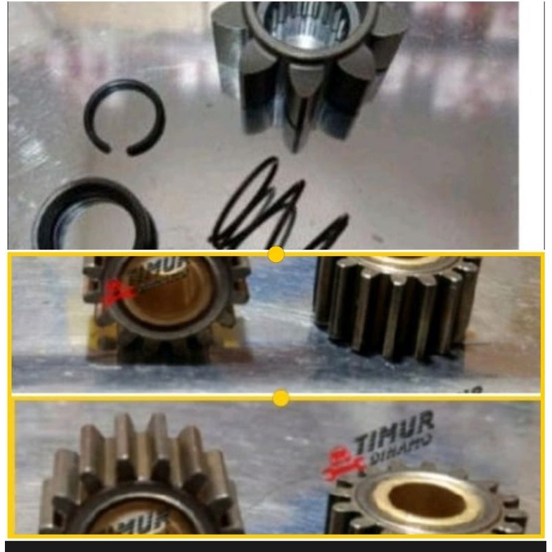 Gear Pinion Gigi Bendix Starter Mitsubishi Ps135 Canter Ps110 intercooler ps125 set gigi tengah 4 dan depan 1 9T