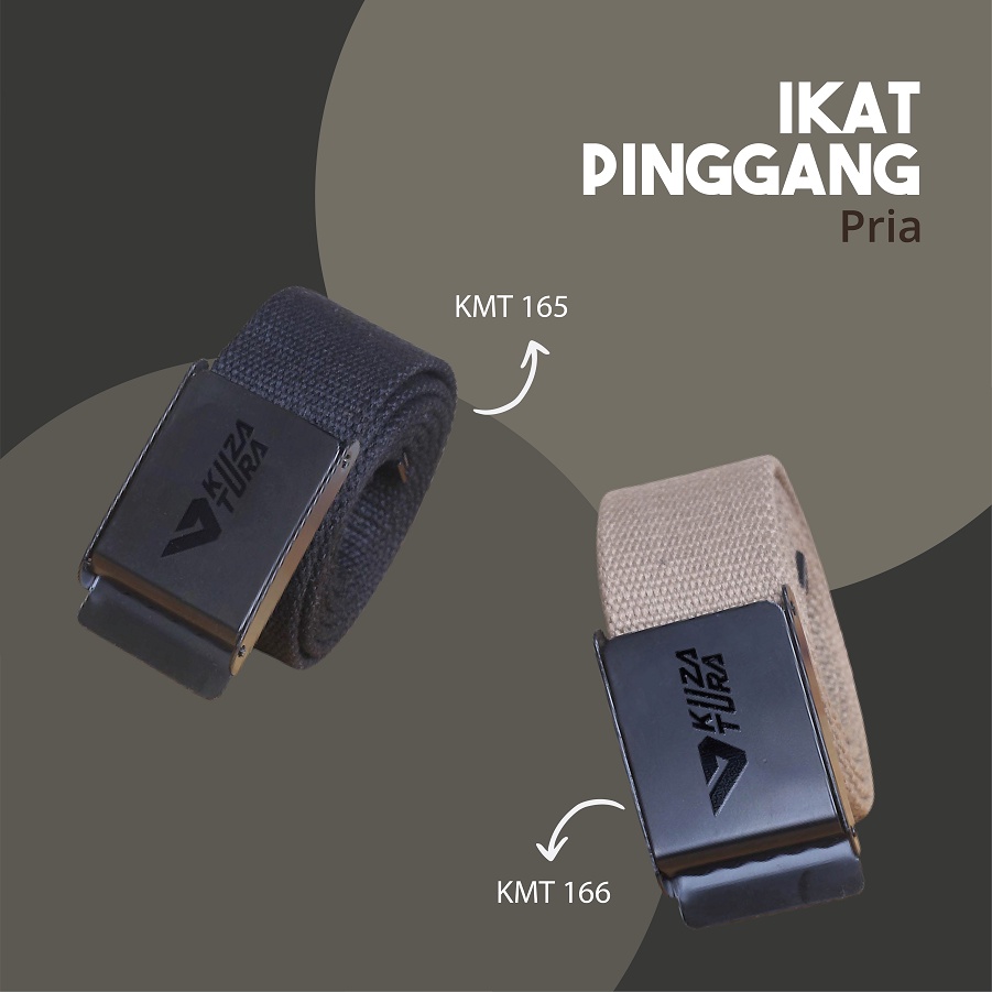 Ikat Pinggang Sabuk Gesper Pria Cowok Casual Belt Distro Kuzatura NC KMT 165 166 Original