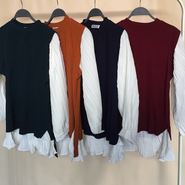 Baju atasan plisket import bangkok