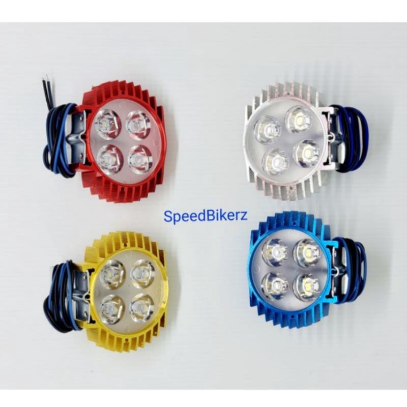 Lampu Tembak Sorot Depan Led 4 Mata 3 Mode Slim Gepeng Universal Waterproof Luxeon