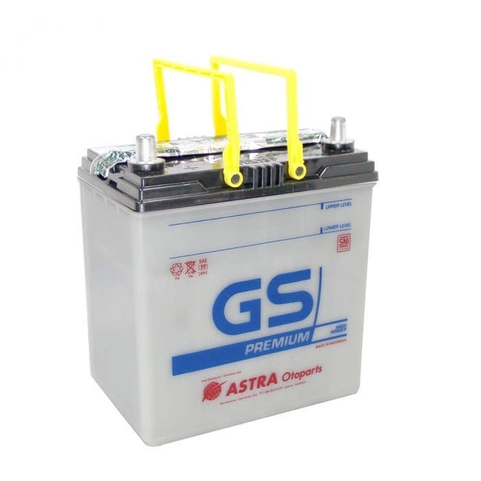 AKI GS ASTRA 55D23R Premium untuk mobil Fuso, Dyna, Elantra