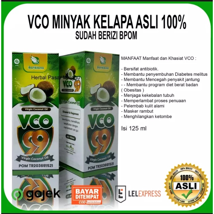 

minyak kelapa ASLI 100% vco 99 | VCO original 100% isi 125 ml