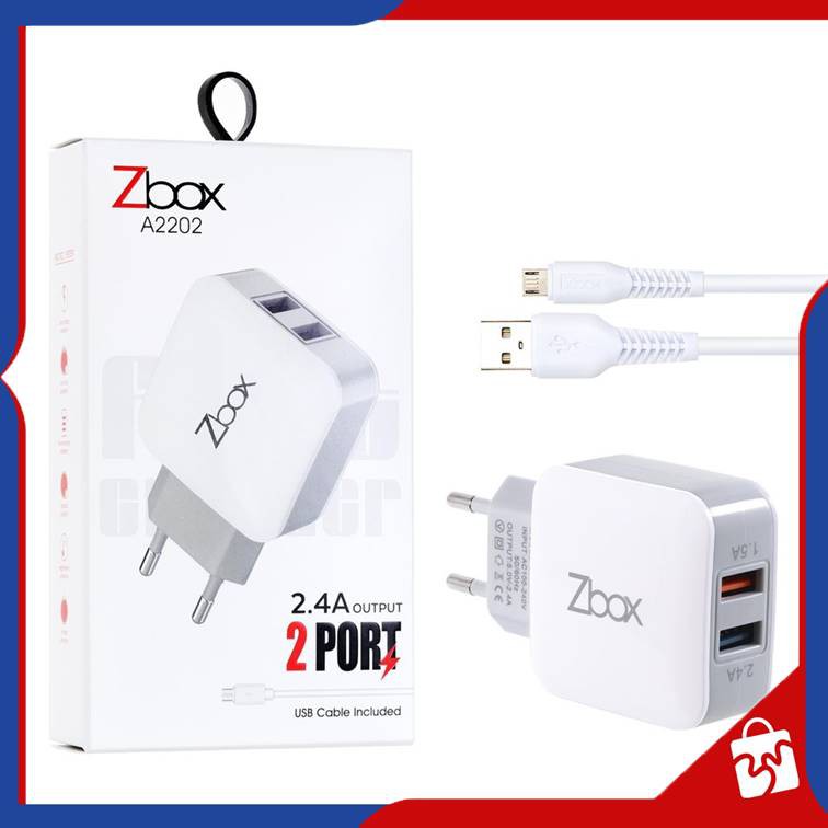 Travel Charger ZBOX A2202 2.4A Dual USB