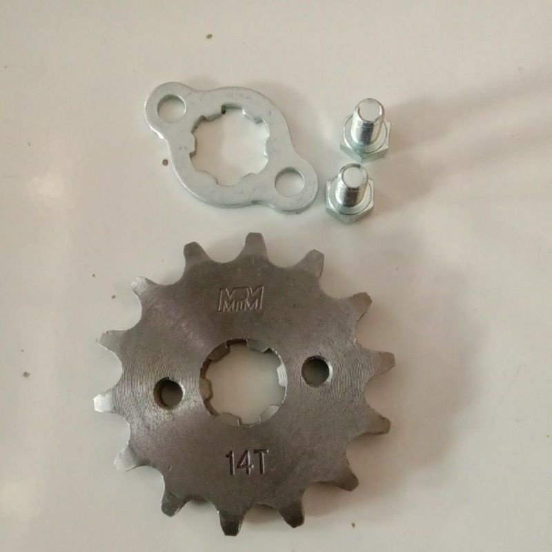 GIR GEAR DEPAN 420 14T HONDA KARISMA KHARISMA C70 SUPRA X125 REVO ABSOLUTE SPROCKET ATAU SPI GIR AJA-420-14 mpm+spi