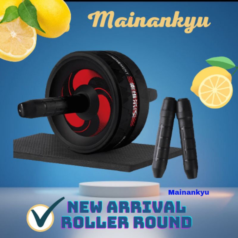 (MAINANKYU) Sowell Alat Fitness Roller Abs Abdominal Wheel Exercise - YS-0100 - Black