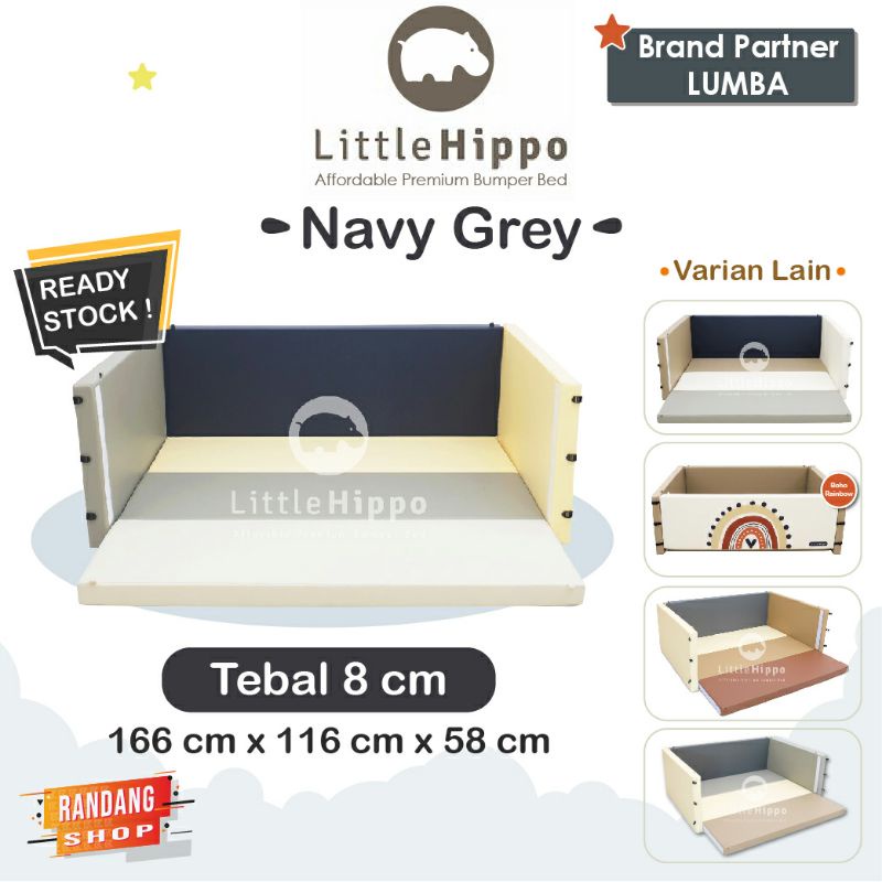 Little Hippo Bumper Bed Partner Lumba Playmat Bumpermat Matras Tempat