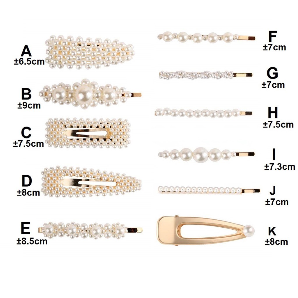 JEPIT KOREA MUTIARA EMAS - KOREAN HAIRCLIP - PEARL HAIR CLIP GOLD - JAPIT KDRAMA PONI - BARRETTE PIN