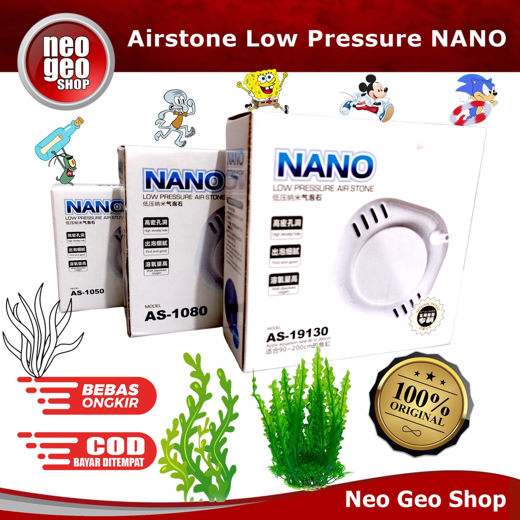 NANO AS 1080 Air Stone Low Pressure Batu Aerator Aquarium Aquascape