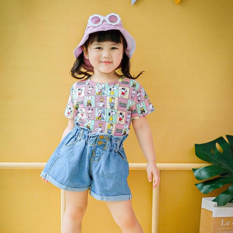 DEZATA Hotpants Anak -  Celana Jeans Anak Cewek 1-4 Tahun Celana Pendek Anak Perempuan Hotpants Anak