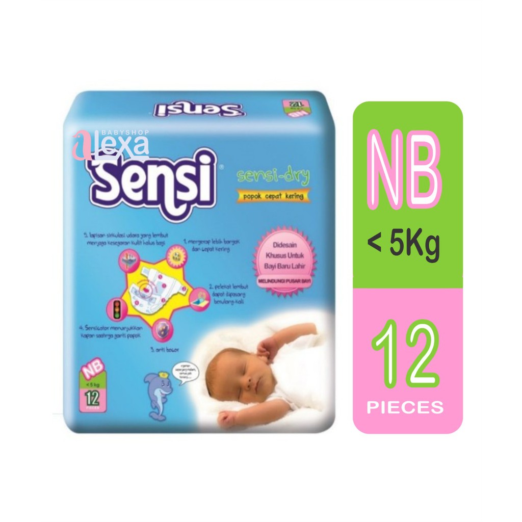 Sensi diapers newborn tape - popok bayi perekat NB 12