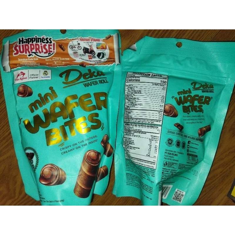 

Deka wafer roll mini bites 80 gram coklat