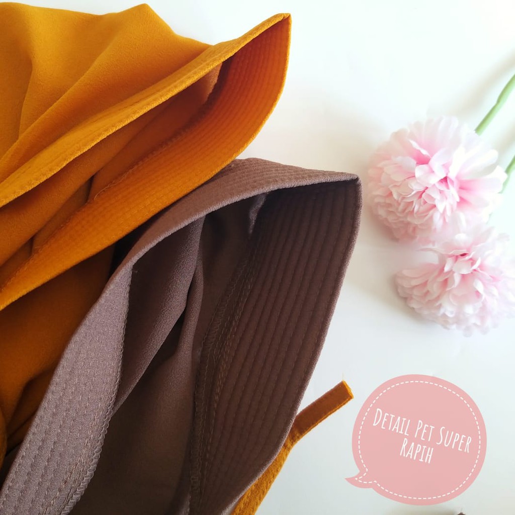 Jilbab Bergo Pet tali List Pichot Size XL/Hijab Bergo Instan Jumbo Modis Mentari-4