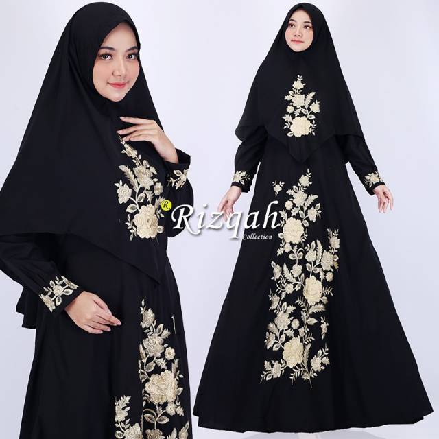 Loncing gamis bordir by rizqah collection