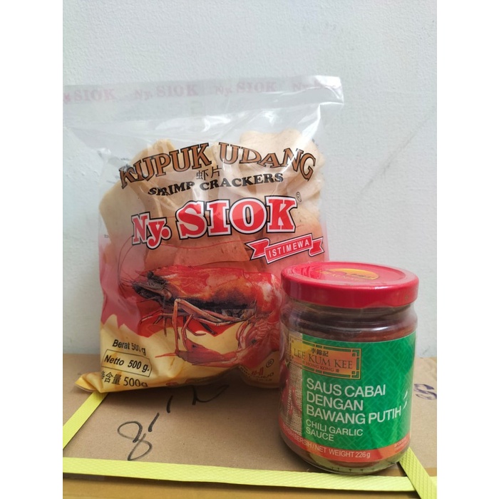 

Bundling Lee Kum Kee Chili Garlic Sauce + Ny. Siok Kerupuk Udang Oval