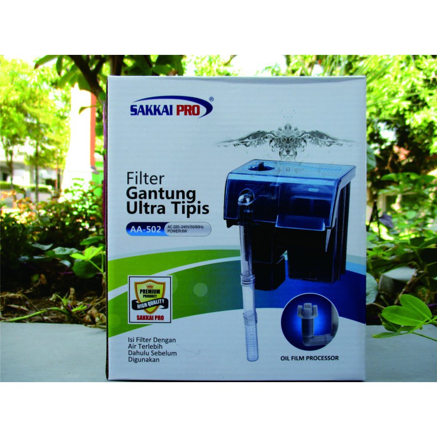 AKKAI PRO AA 502 Pompa filter gantung + SKIMMER aquarium