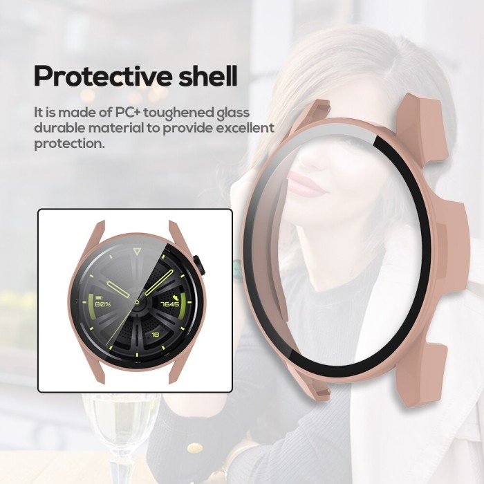 Bumper Case Cover Tempered Glass for Huawei Watch GT 3 46MM