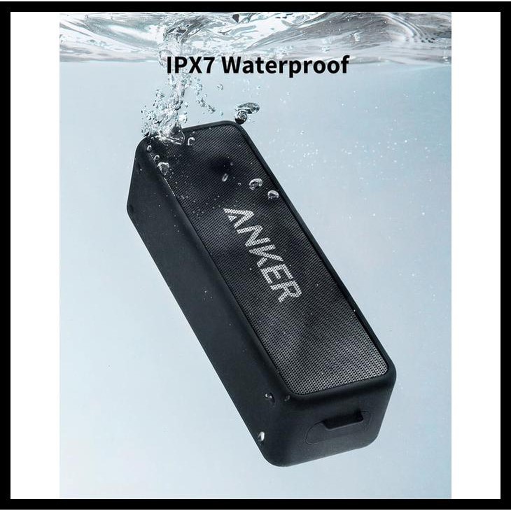 Anker Soundcore 2 Bluetooth 5.0 IPX7 Portable Wireless Speaker A3105