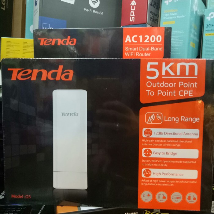 Tenda O3 Wifi Extender Outdoor Point To Point CPE 5km Tenda 03