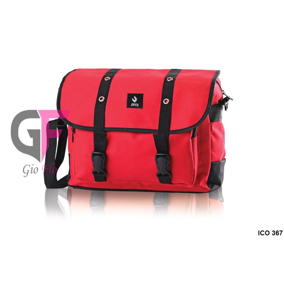 GIOFLO Tas Ransel Cowok Red / ICO 367