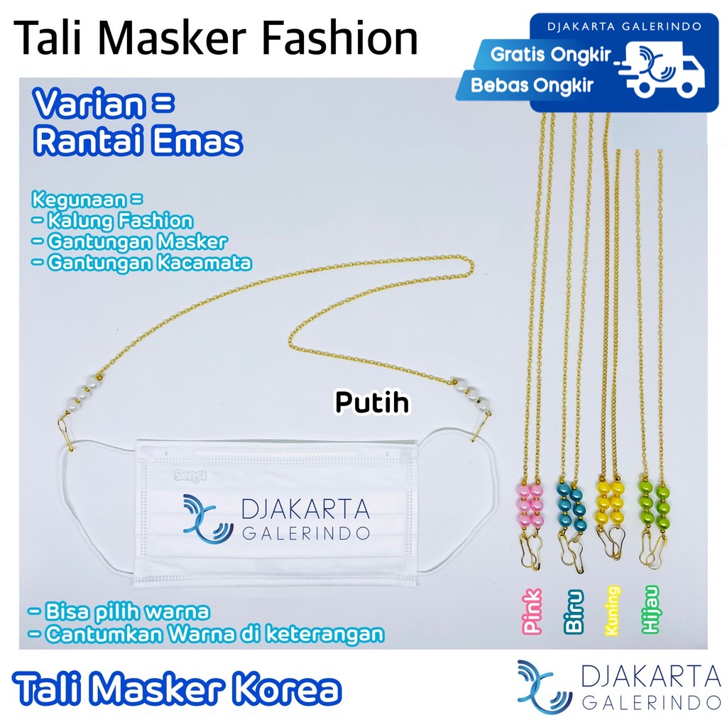 Tali Masker Fashion / Tali Masker Korea / Lanyard Masker Fashion / Lanyard Masker Korea