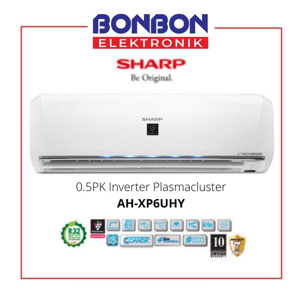 Sharp AC 0.5PK Inverter Plasmacluster AH-XP6UHY / 1/2PK AHXP6UHY