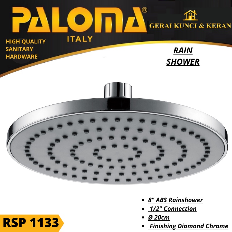 PALOMA 8&quot; RAINSHOWER PALOMA RSP 1133 KEPALA SHOWER ABS