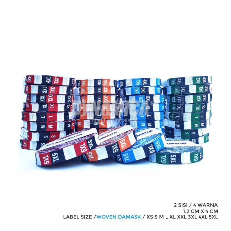 

Label Size Ukuran Baju - Pakaian - Label Woven