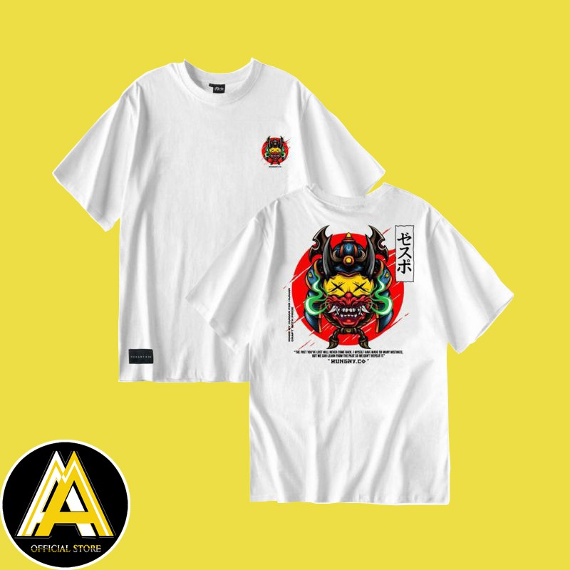 Kaos motif Hungry&co - AAOS 002 Putih